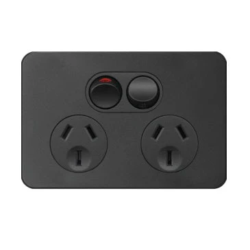 Hager Silhouette Double Powerpoint 10a, Available in 3 Colours - Image 3